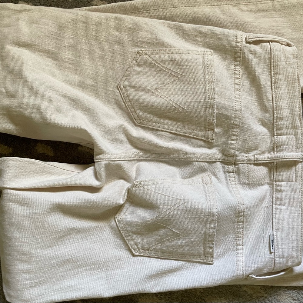 MOTHER Denim the insider ankle fray color act neutral size 24